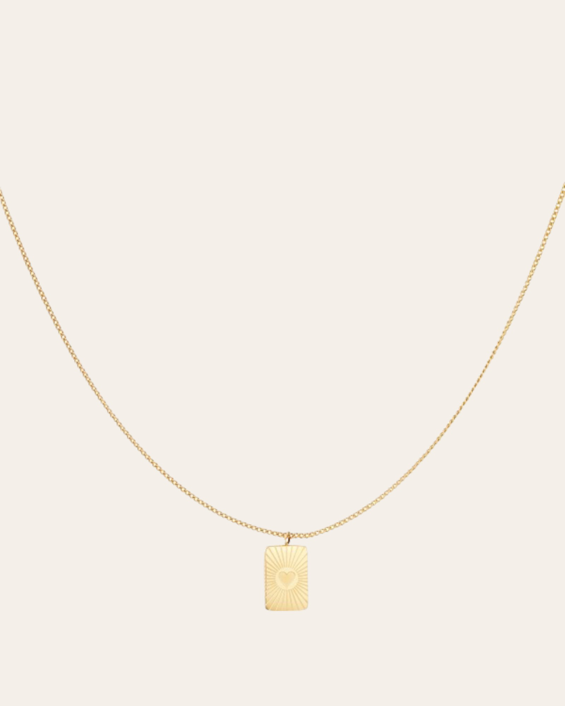 Kette Square Heart in Gold