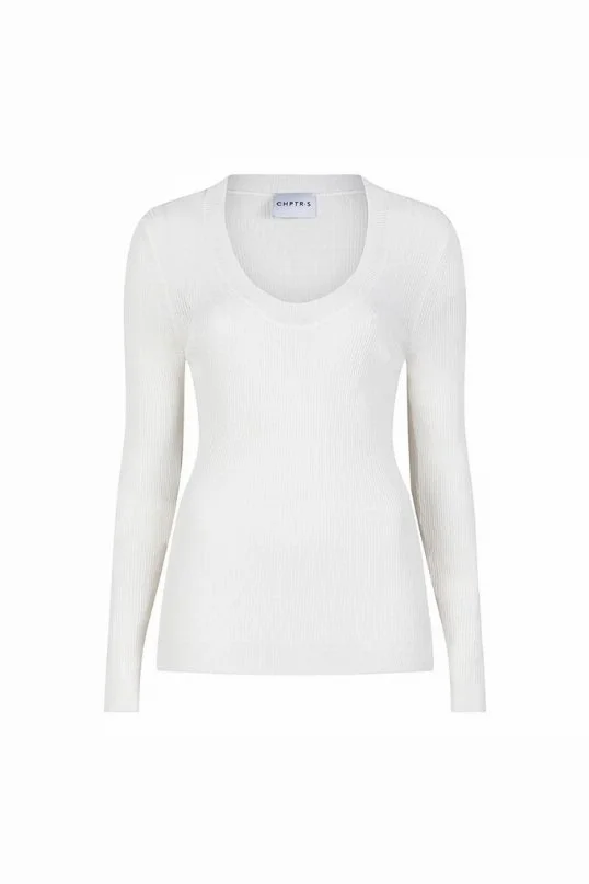 Shirt Plain Basic Top Weiß