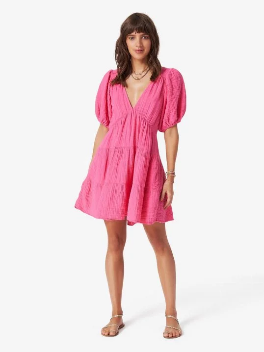 Kleid Nissa in Hot Pink